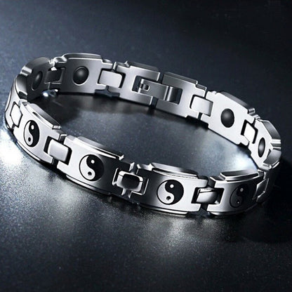 Bracciale acciaio e titanio