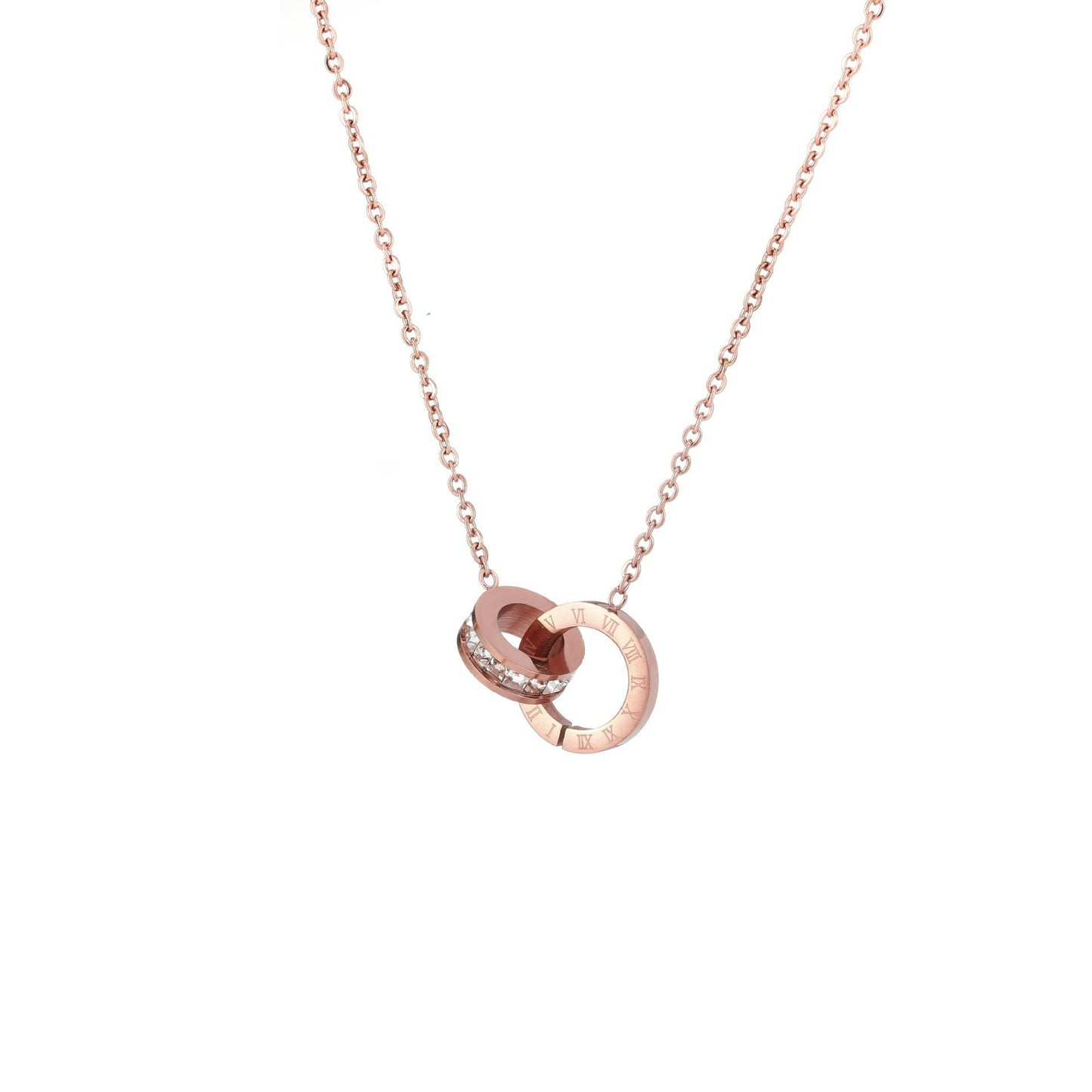 Collana numeri romani doppio anello