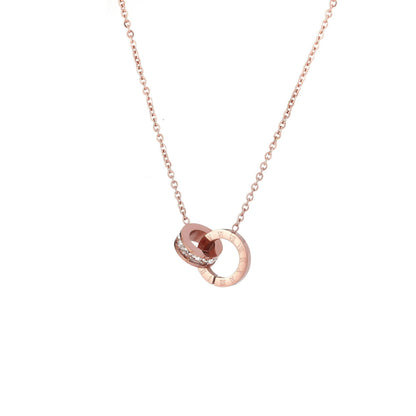 Collana numeri romani doppio anello