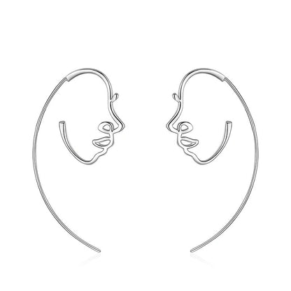 Orecchini Argento Linee Astratte