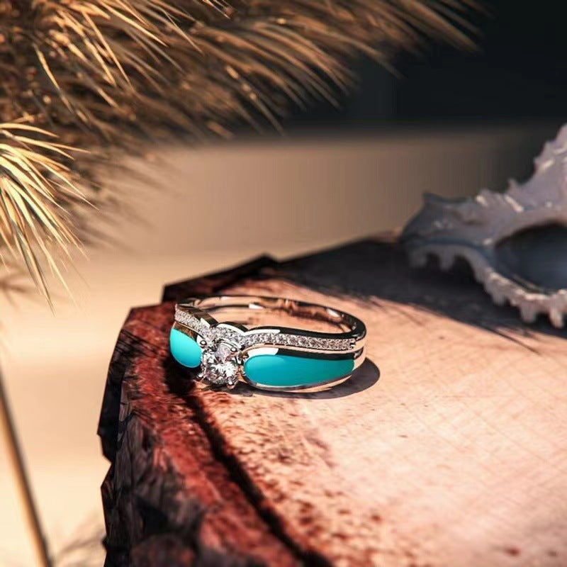 Anello onda con diamanti da donna