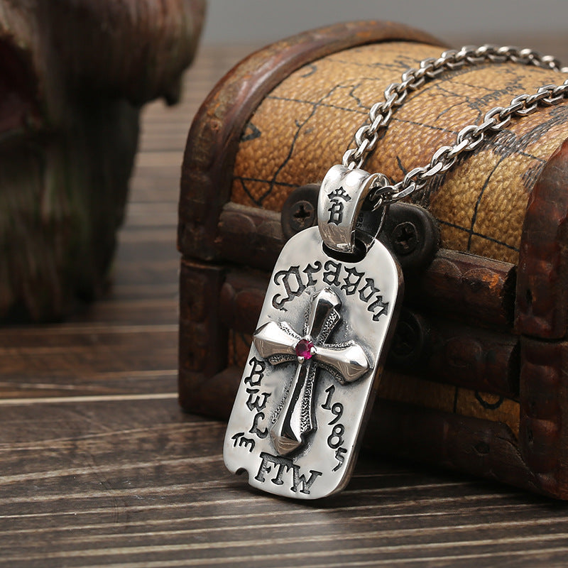 Collana Croce Argento Vintage