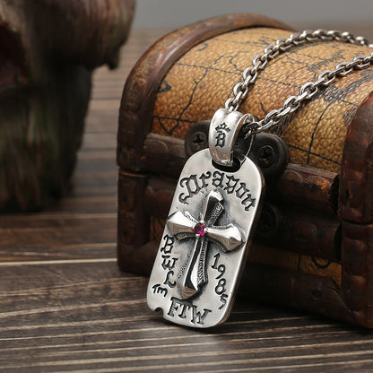 Collana Croce Argento Vintage