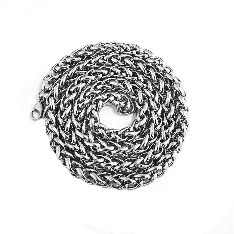 Collana acciaio titanio minimalista