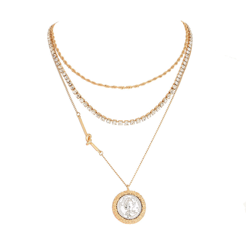 Collana geometrica in metallo