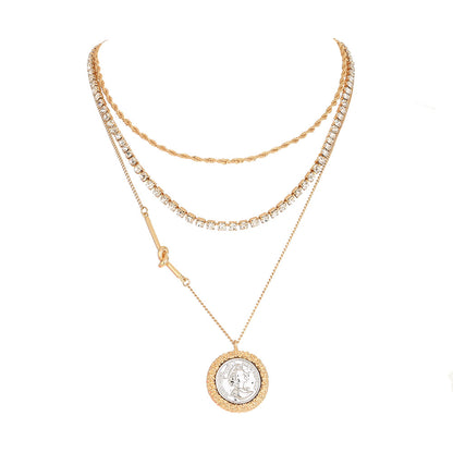 Collana geometrica in metallo