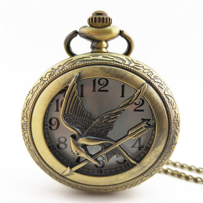 Orologio da tasca vintage uccello e freccia