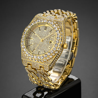 Orologio con cristalli catena cubana