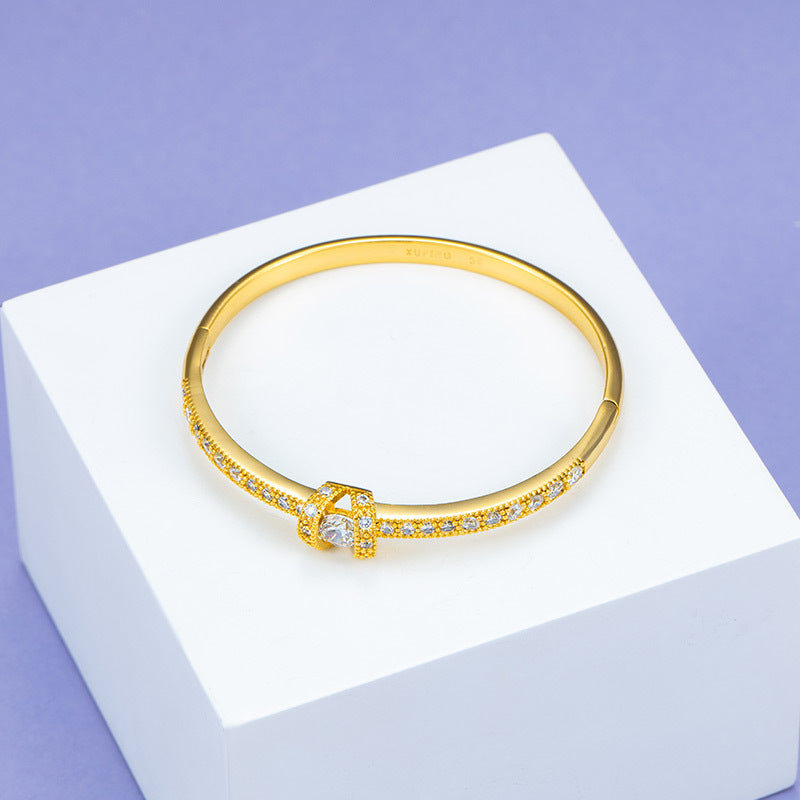 Bracciale placcato oro in ottone