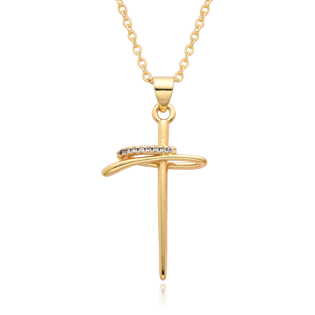 Collana rame zirconi micro da donna