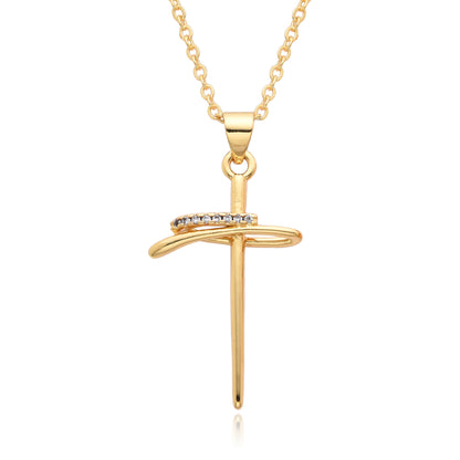 Collana rame zirconi micro da donna