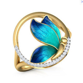 Anello farfalla dipinto
