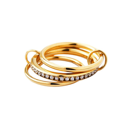 Anello minimalista acciaio titanio