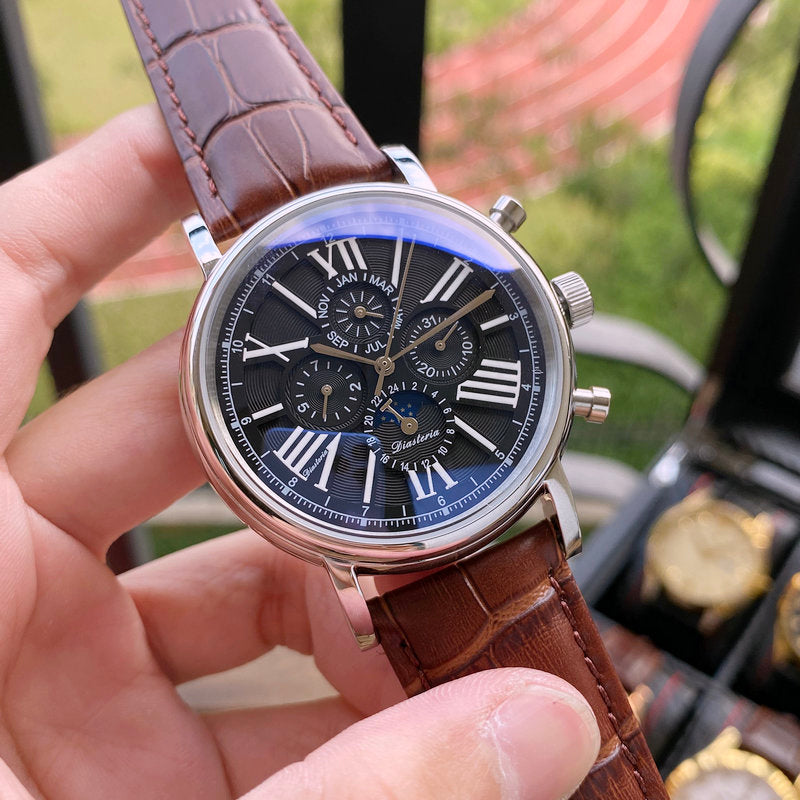 Orologio meccanico uomo pelle
