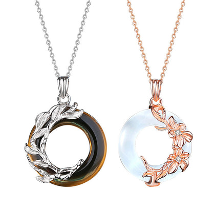 Collana ossidiana opale