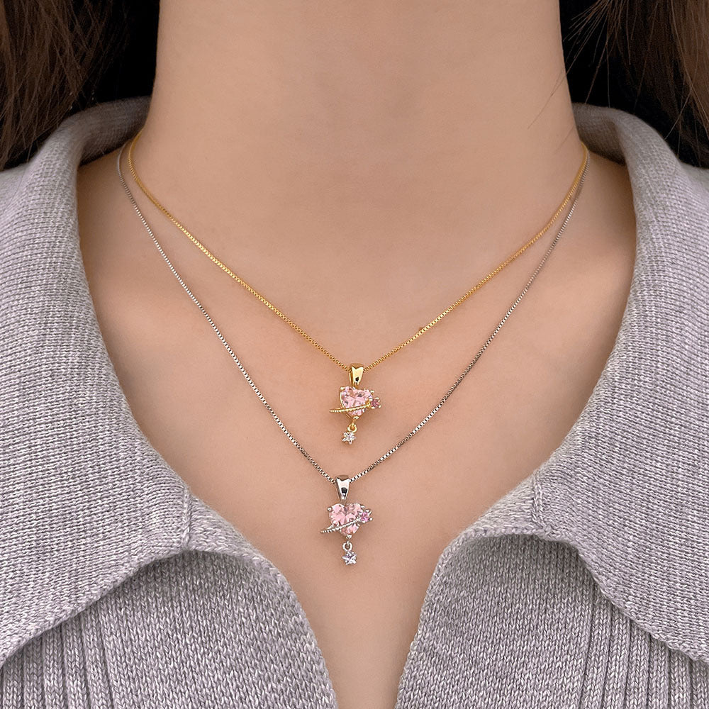 Collana cuore zircone da donna