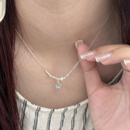 Collana stella con strass