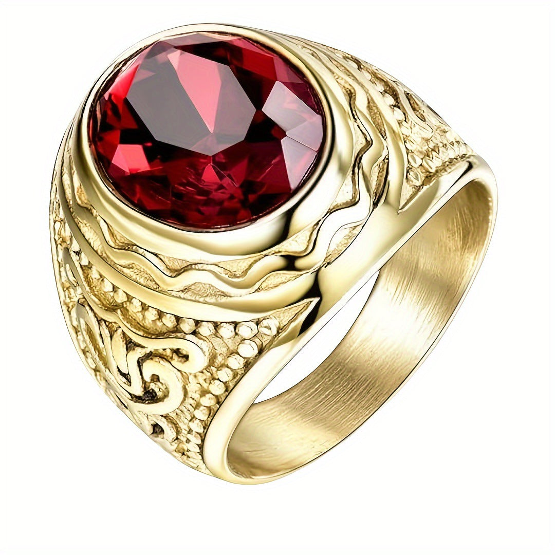 Anello uomo inciso vintage
