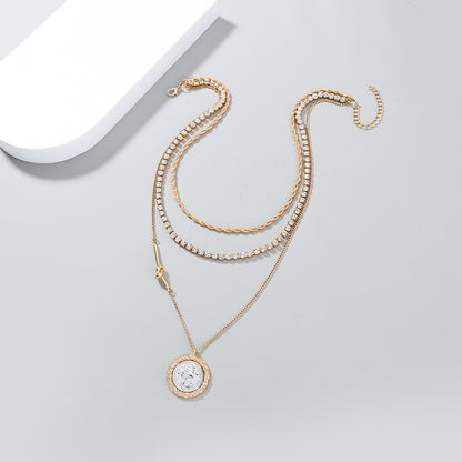 Collana geometrica in metallo