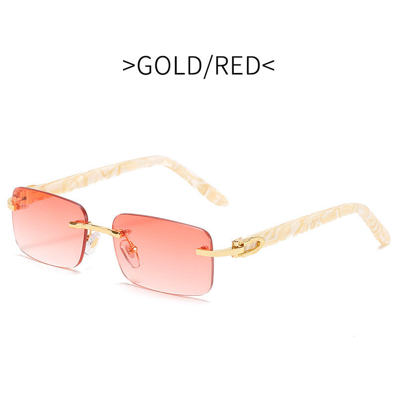 Occhiali rimless quadrati piccoli