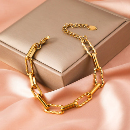 Bracciale acciaio intrecciato da donna