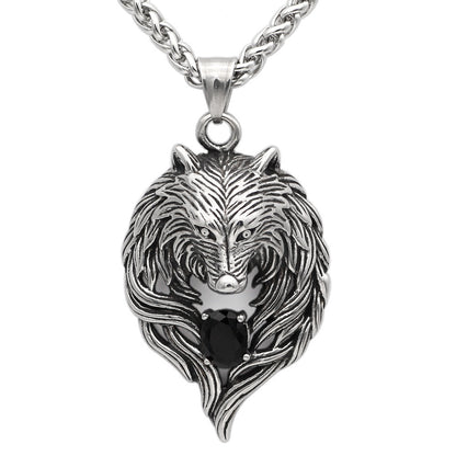 Collana lupo celtico da uomo