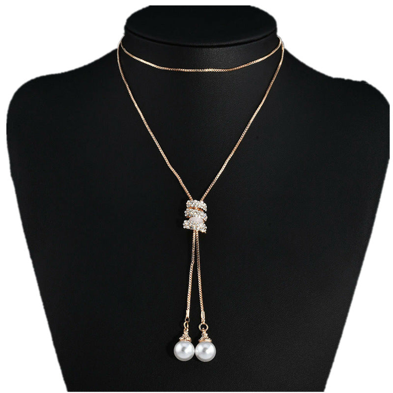 Collana di perle doppia