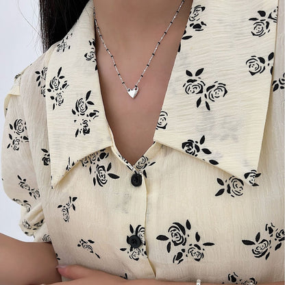 Collana cuore e croce