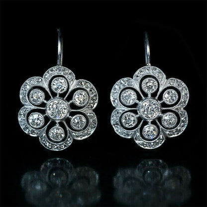 Orecchini geometrici rotondi zircone