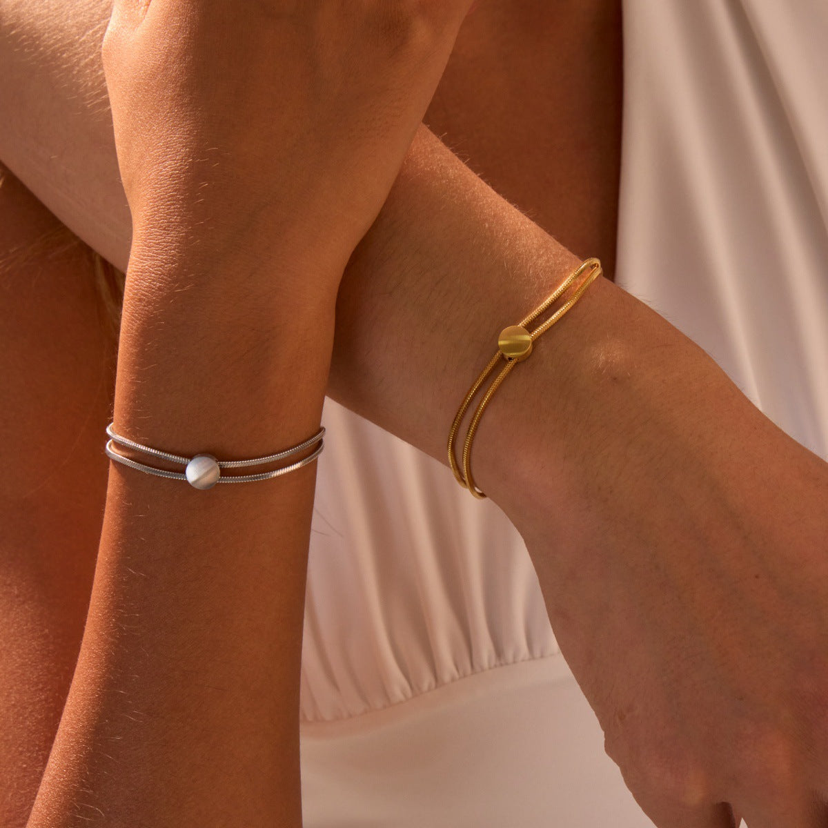 Bracciale catena serpente oro