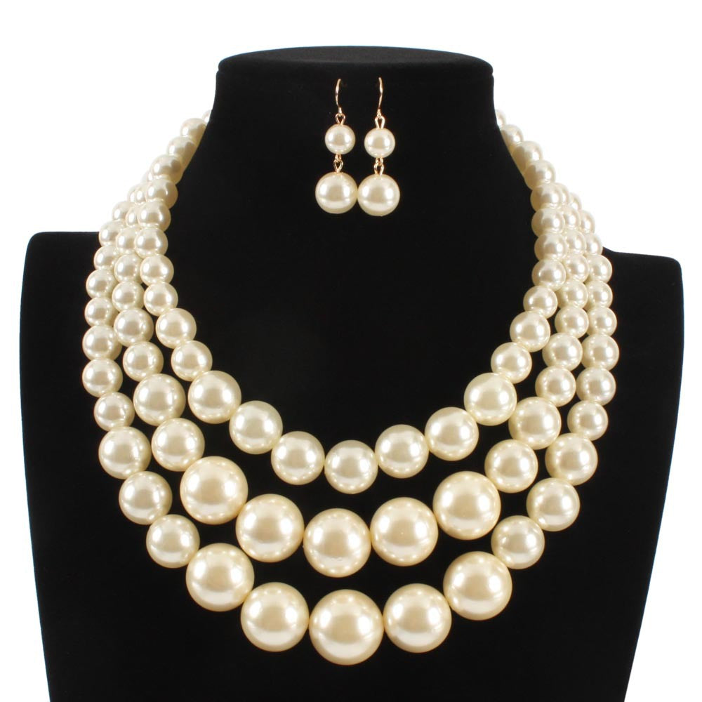 Collana perle multistrato