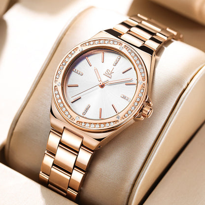 Orologio da donna al quarzo con zircone