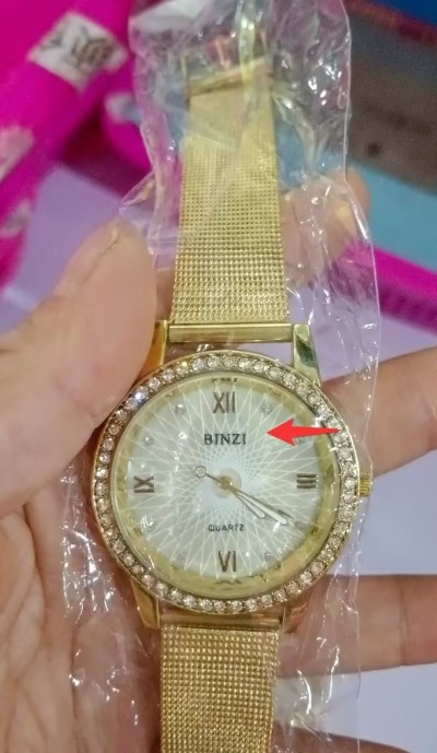 Orologio unisex cinturino rete dorata