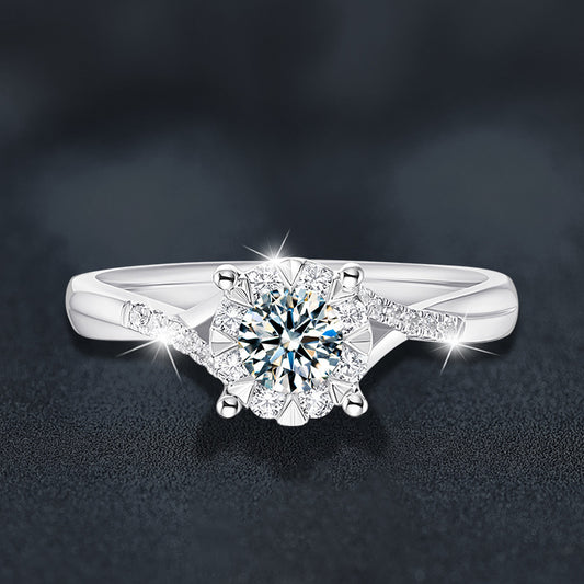 Anello fiocco di neve a quattro griffe