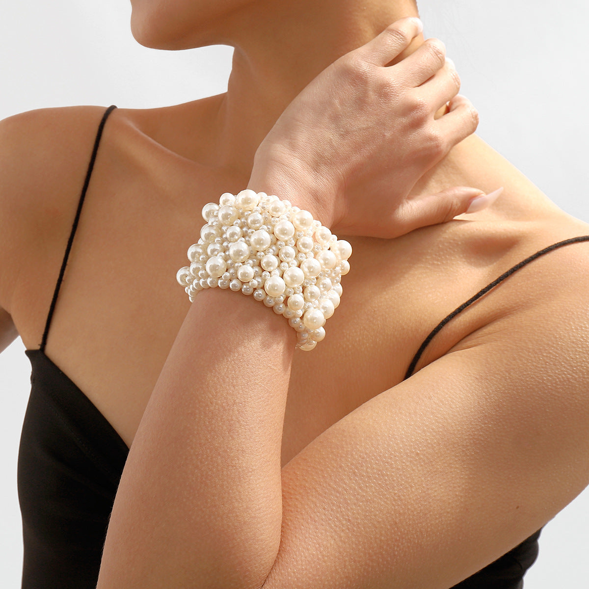 Bracciale geometrico con perline retro