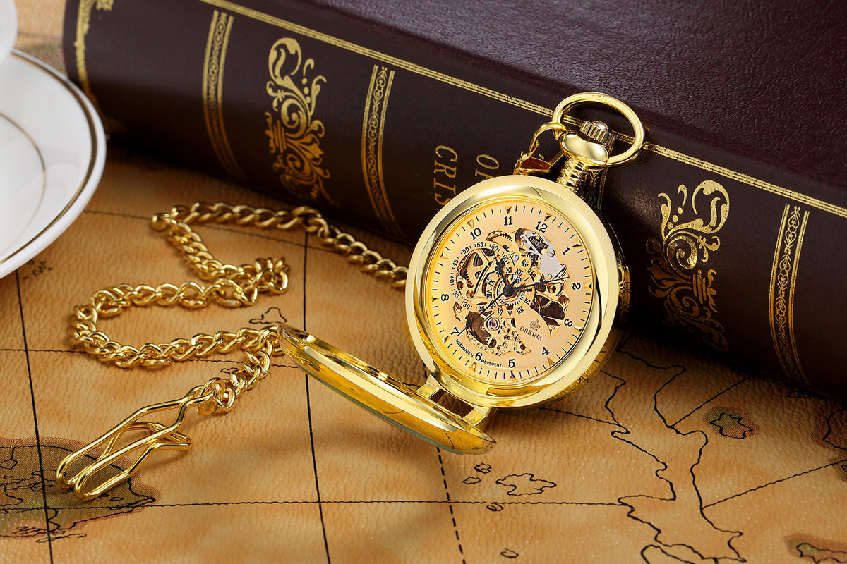 Orologio da tasca meccanico scheletro