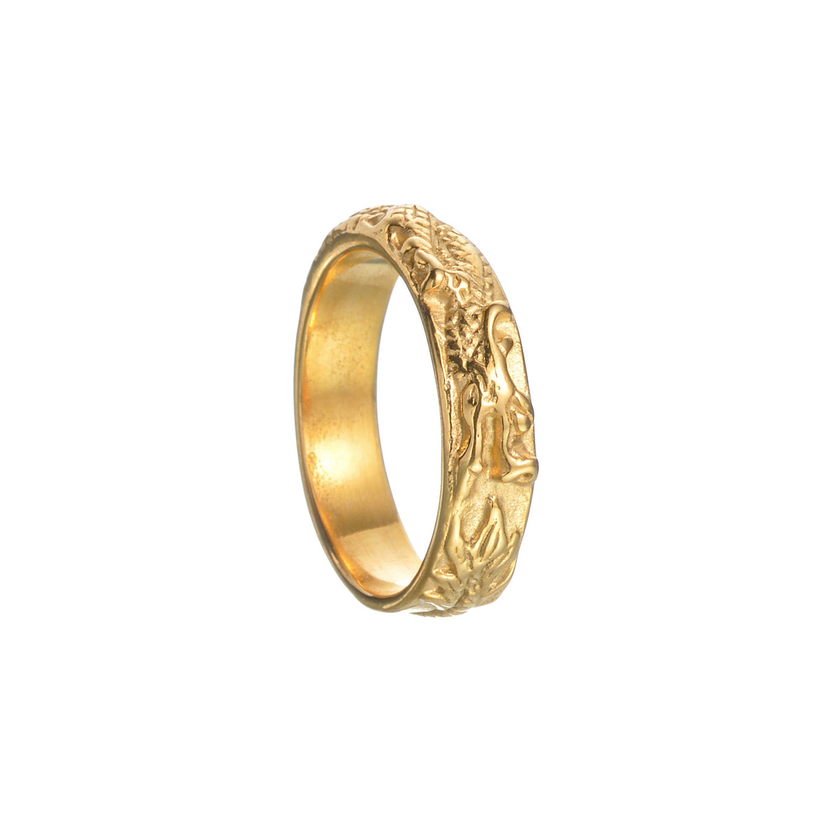 Anello drago titanio