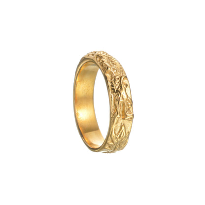 Anello drago titanio