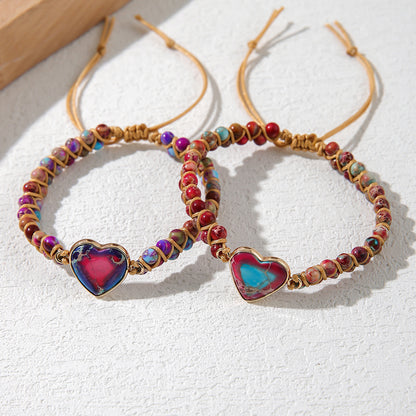 Braccialetto cuore intrecciato San Valentino