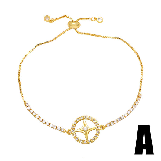Bracciale cuore con perle