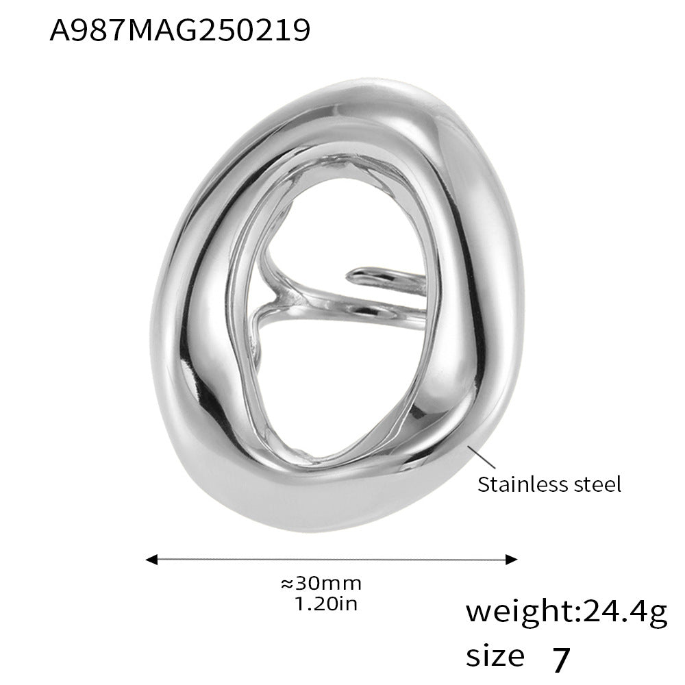 Anello minimalista irregolare