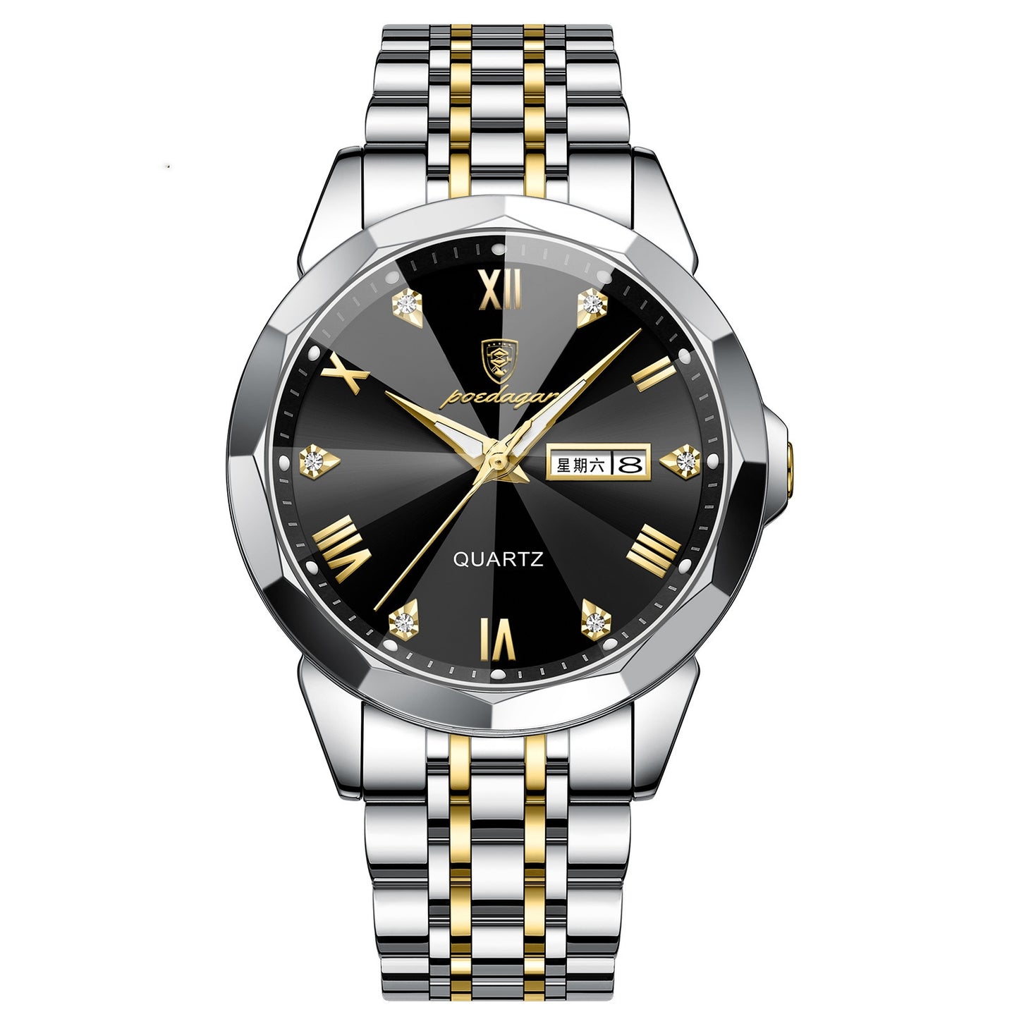Orologio doppio calendario quarzo