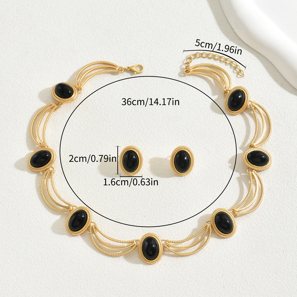 Set Collana e Orecchini con gemme