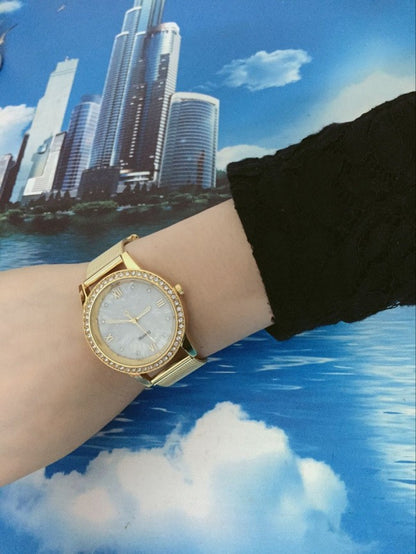 Orologio unisex cinturino rete dorata