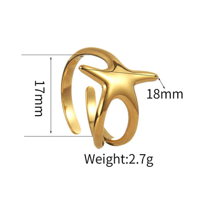 Anello pentagramma regolabile