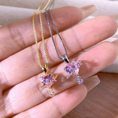 Collana cuore zircone da donna