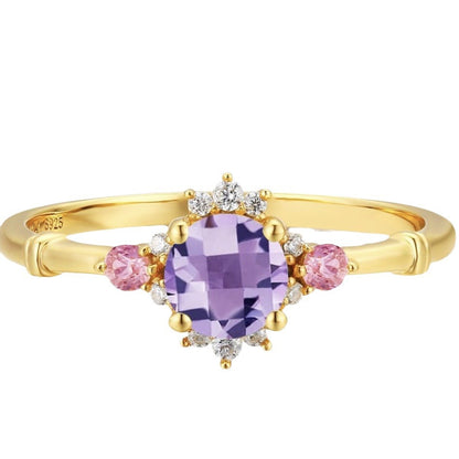 Anello ametista set fiori