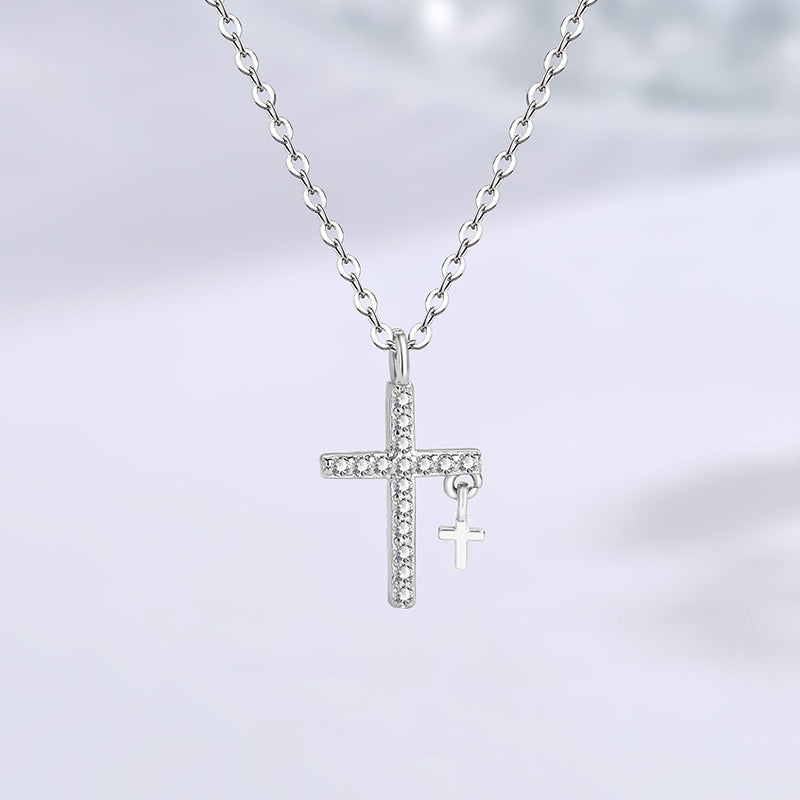 Collana croce zircone