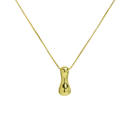 Collana lettera in ottone