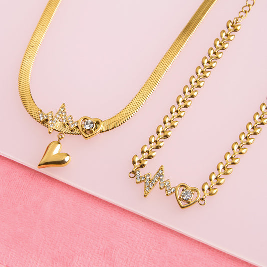 Collana cuore in titanio da donna